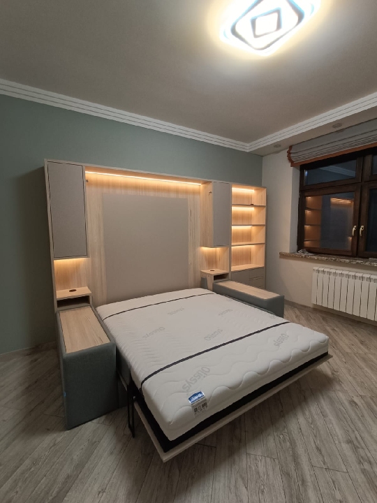 Шкаф 1.1 закрытый с подсветкой 2 секции