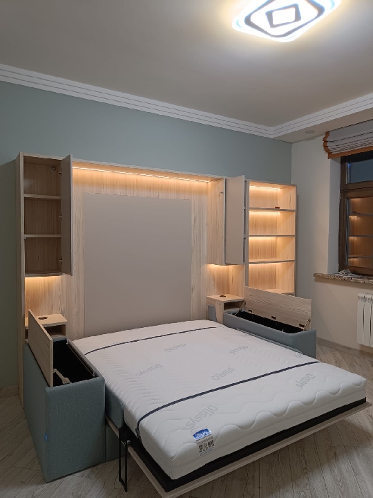 Шкаф 1.1 закрытый с подсветкой 2 секции