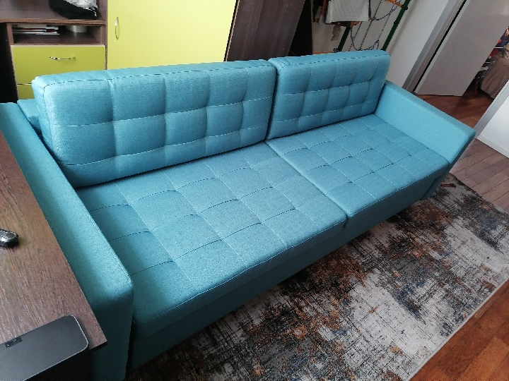 Диван LANDSKRONA 3х местный со спальным местом бирюзовый