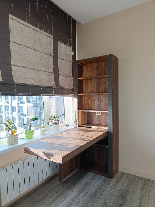 Шкаф 1.1 с откидным столом и подсветкой